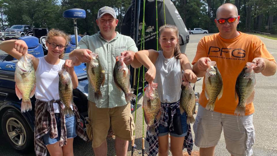 family catching crappie with ACC Crappie Stix rods