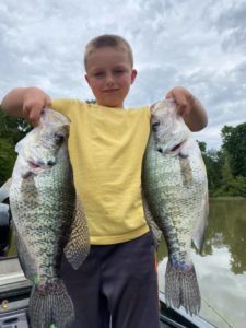 Fishing with my son for Bass and Crappie 